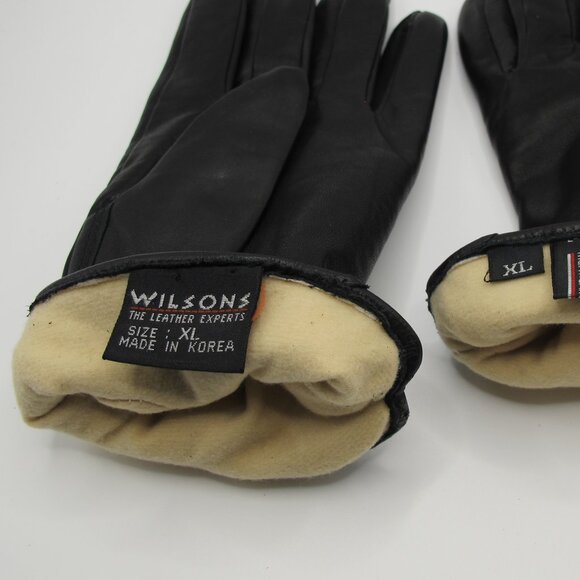 Wilson’s leather black thinsulate lined ladies XL gloves with suede detail - Picture 4 of 4